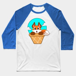 Fox Ice cream cone Baseball T-Shirt